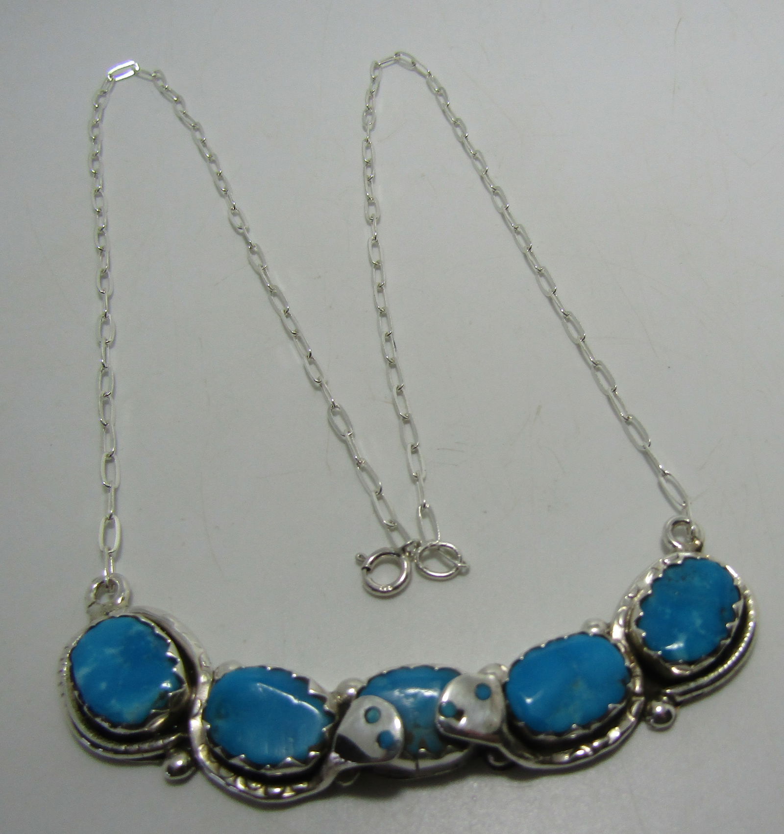 EFFIE C TURQUOISE NECKLACE STERLING SILVER (1 of 3)