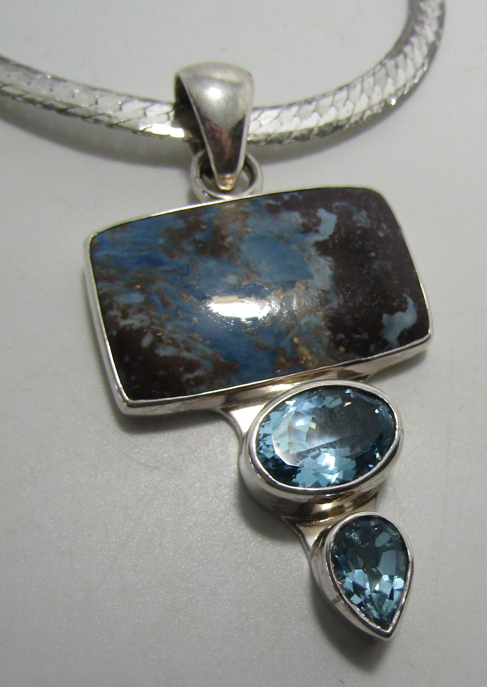 CHARLES ALBERT TURQUOISE NECKLACE STERLING SILVER (1 of 5)