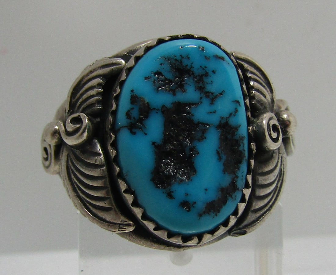 TURQUOISE RING STERLING SILVER SIZE 11 (1 of 4)