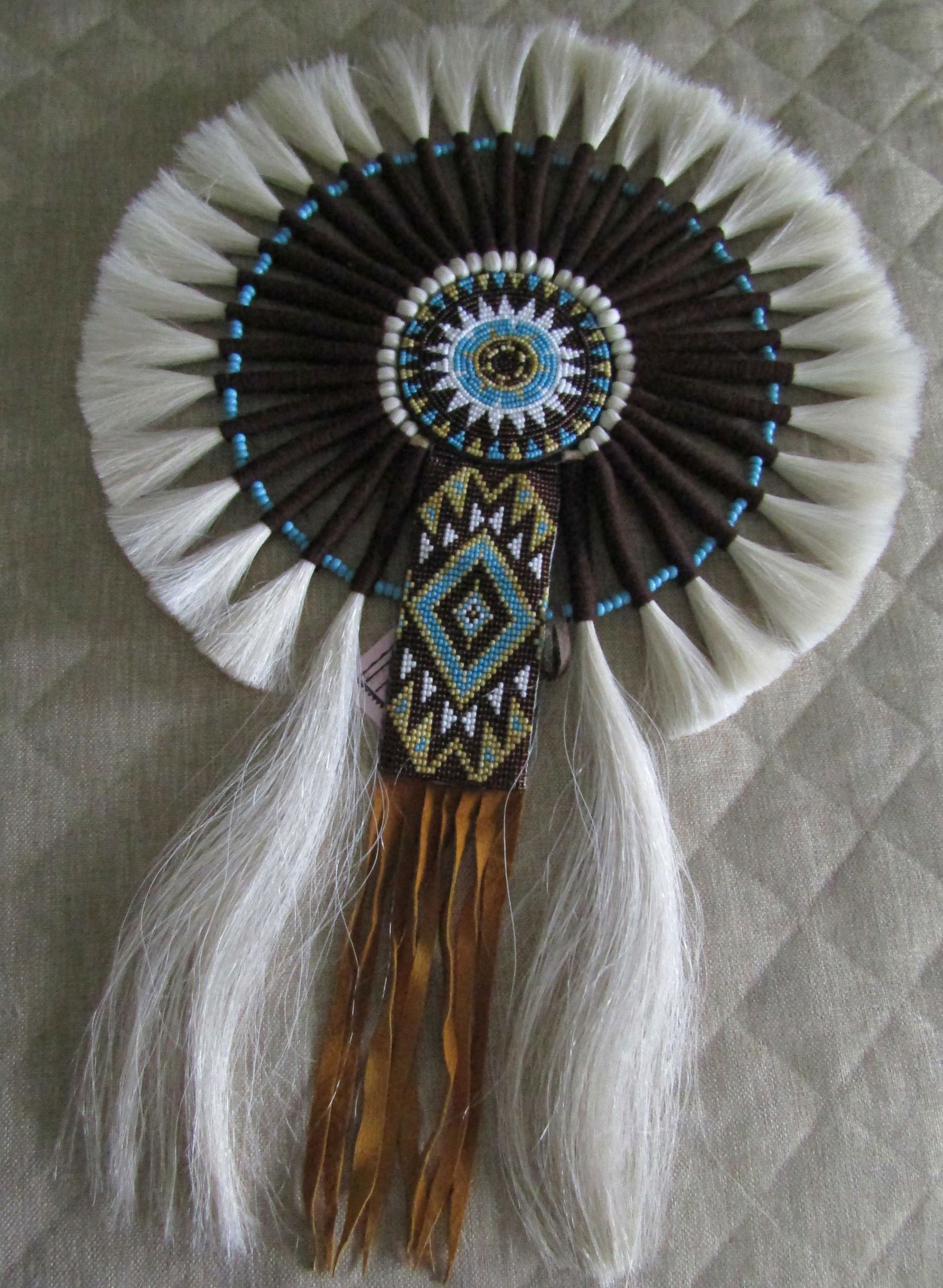 LEE & MANNING NAVAJO HORSE HAIR BEADWORK BUSTLE (1 of 5)