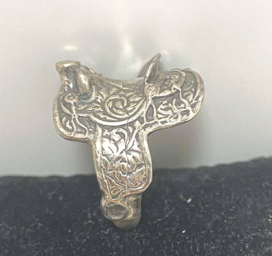Sterling Horse Saddle Ring Size