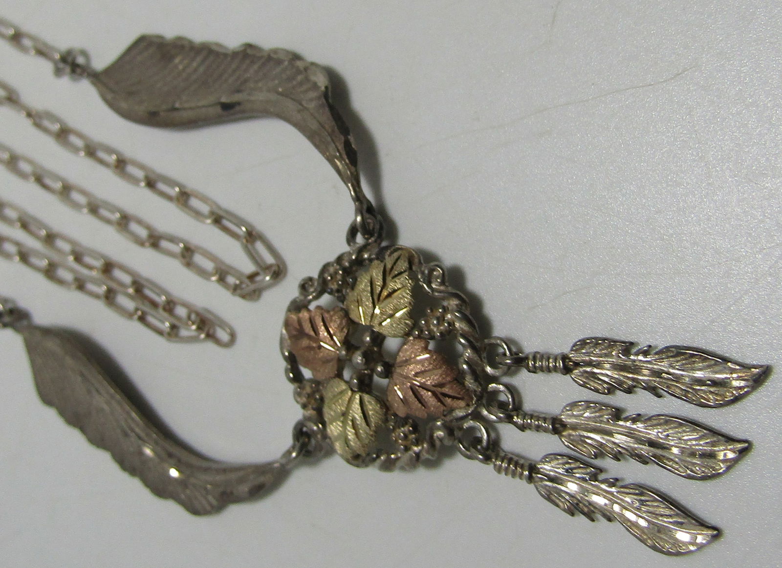 GOLD & STERLING SILVER NECKLACE BLACK HILLS (1 of 4)