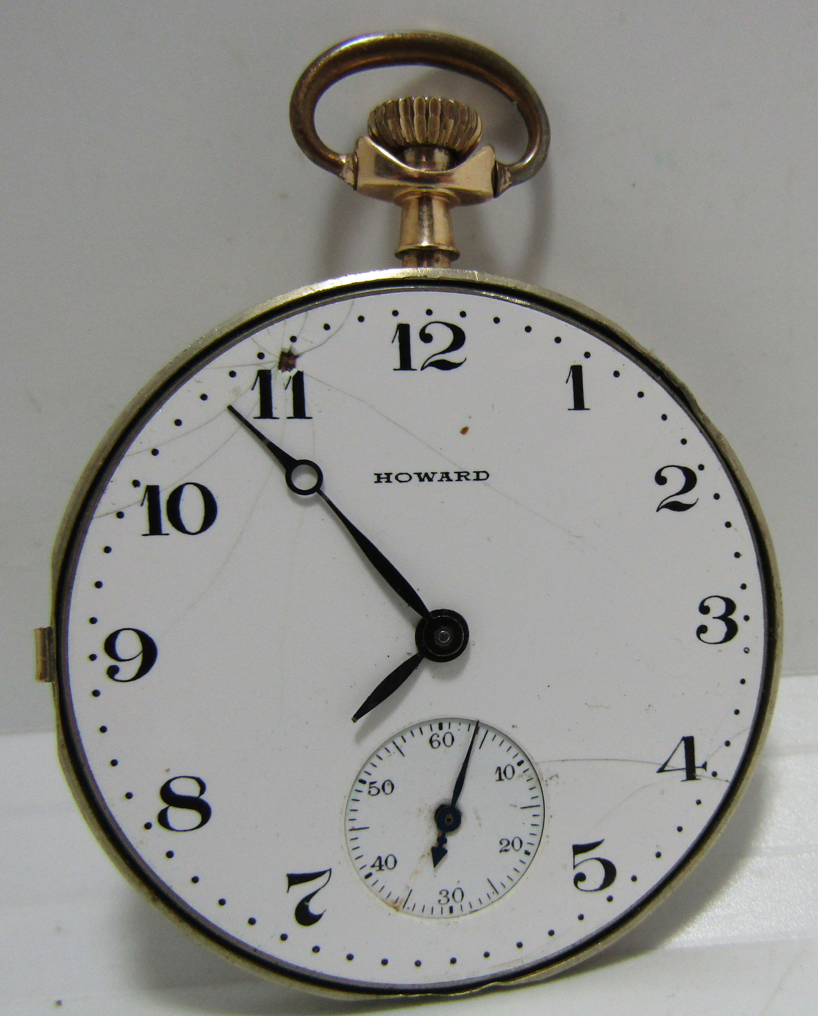 1915 HOWARD POCKET WATCH MOVEMENT 17JEWEL 14K GOLD (1 of 2)
