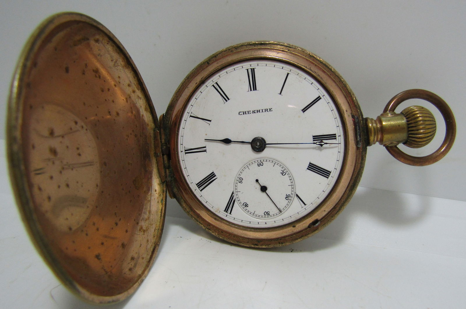 CHESHIRE CONN POCKETWATCH HUNTING CASE (1 of 6)