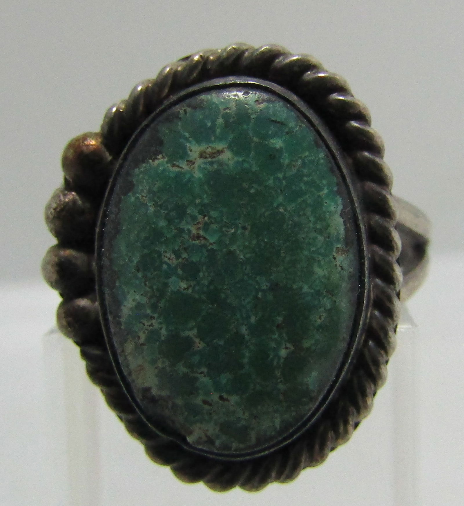 GEM TURQUOISE RING STERLING SILVER SIZE 8 (1 of 5)