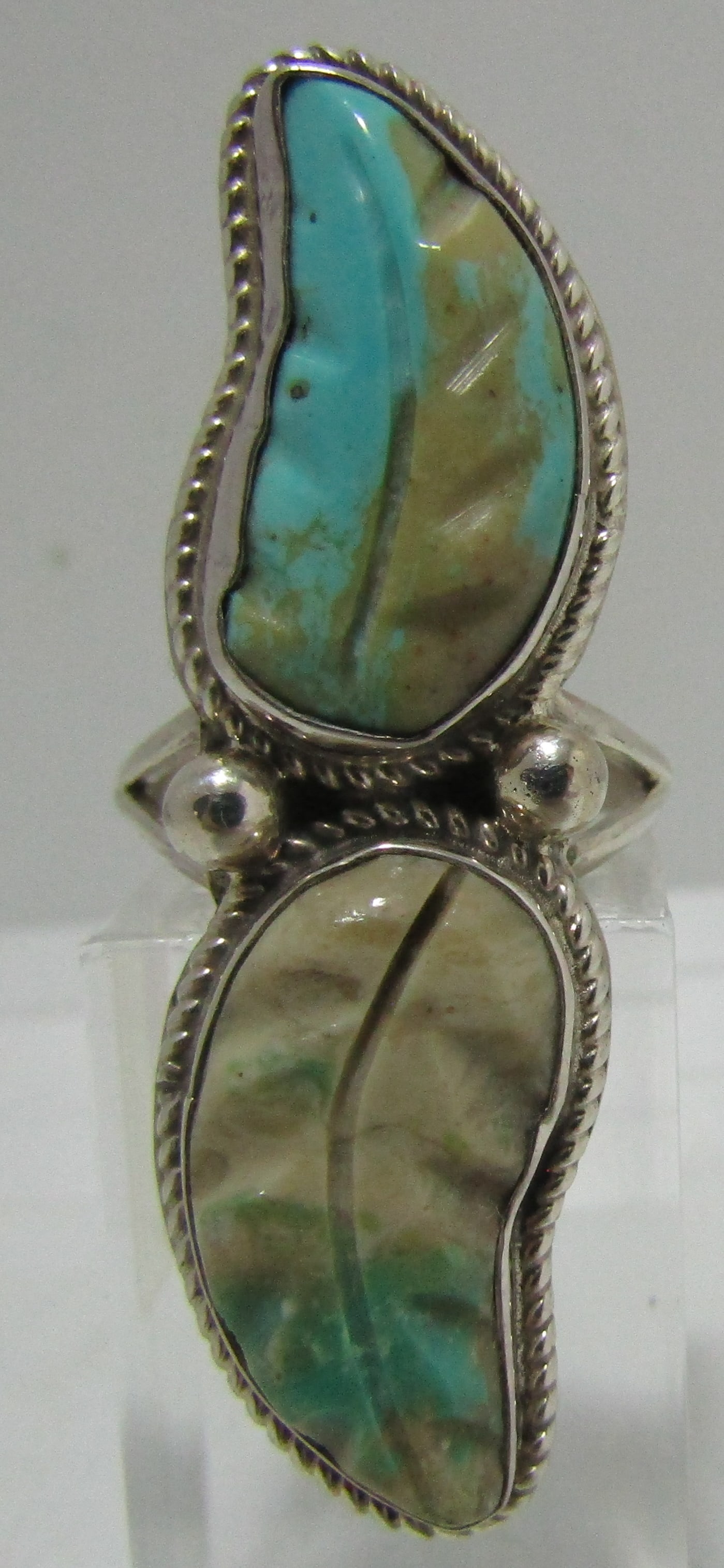 SPENCER & LEE CARVE TURQUOISE RING STERLING SILVER (1 of 3)