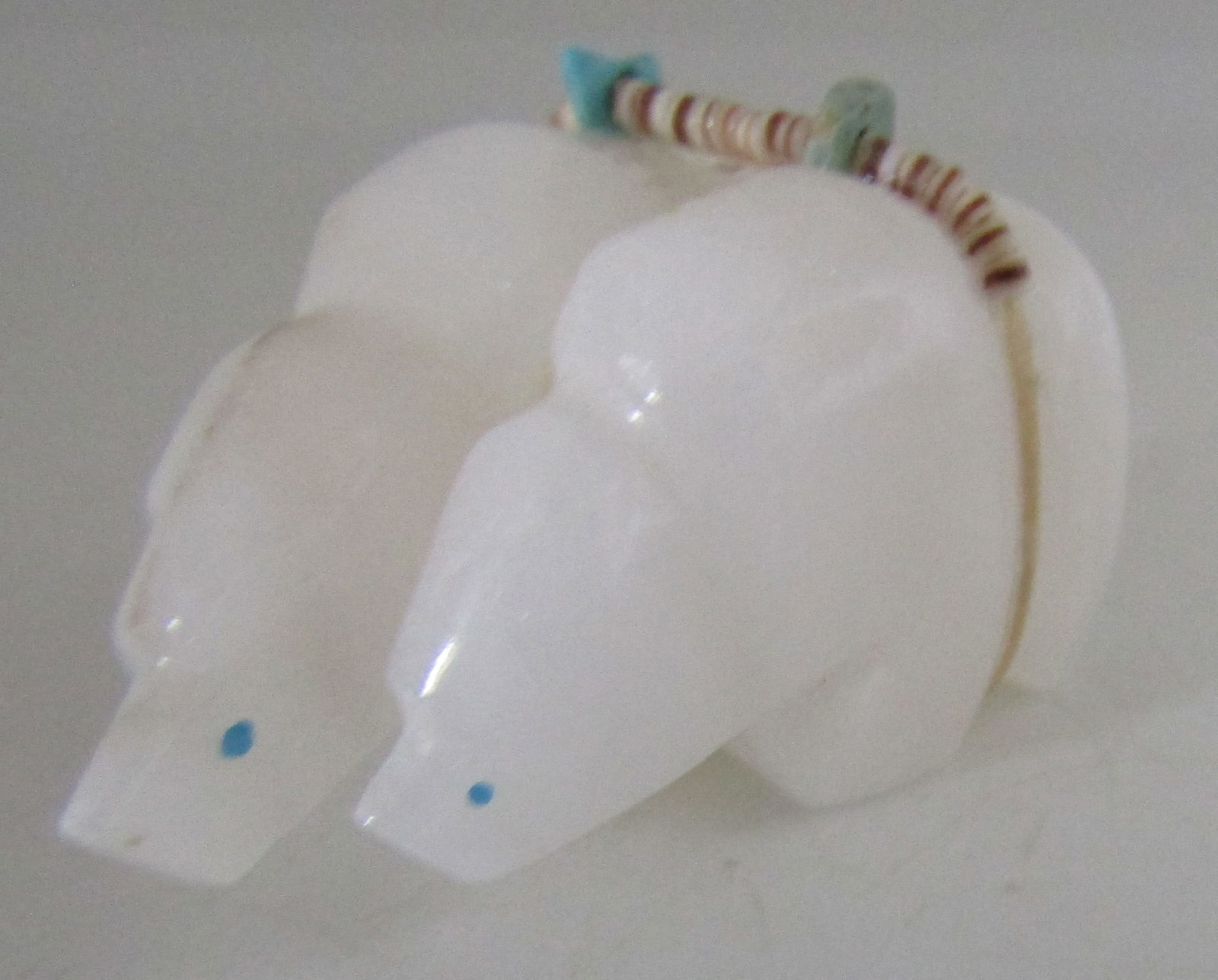 ED LEMENTINO BEAR PAIR FETISH CARVED TURQUOISE EYE (1 of 6)