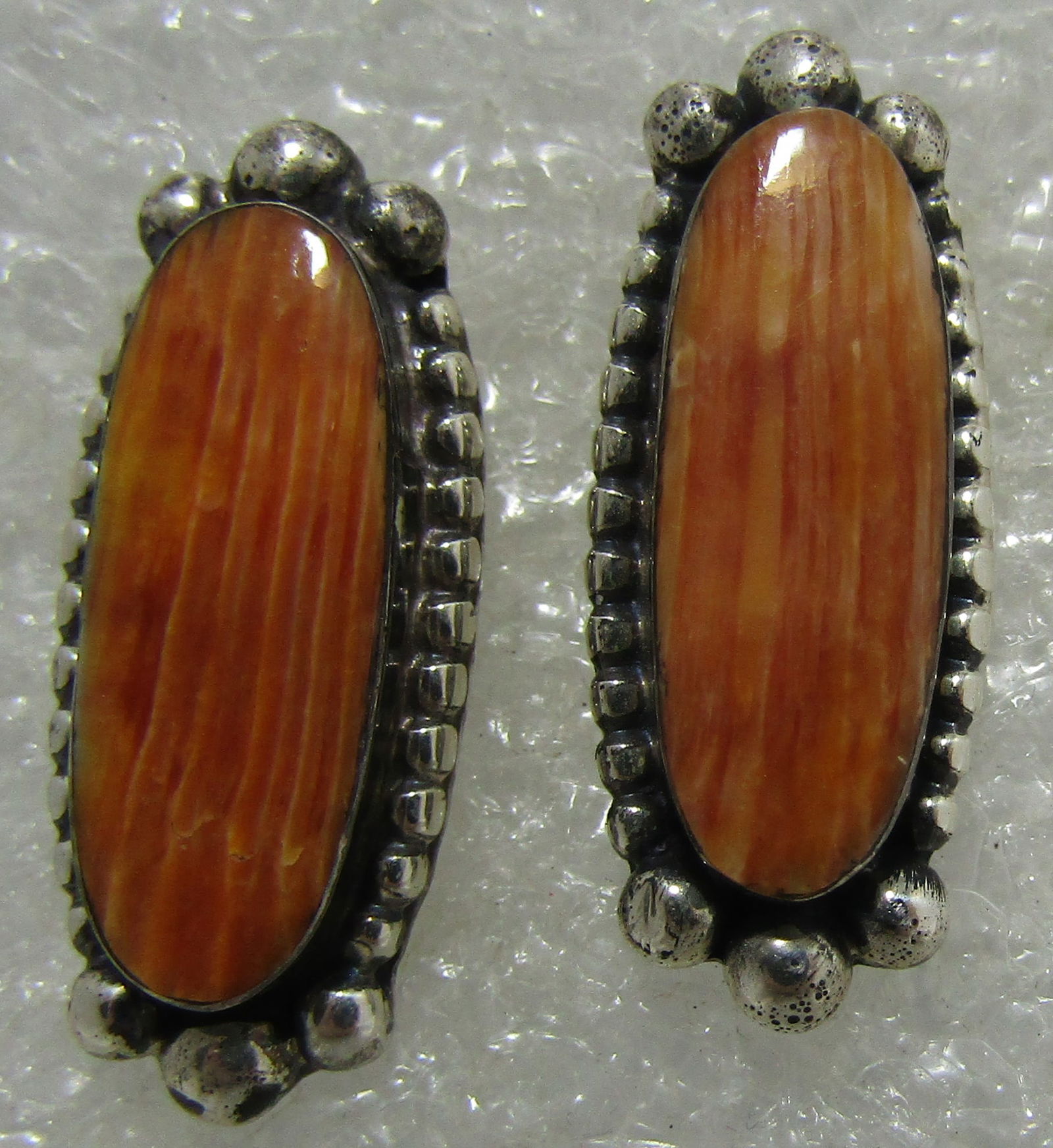 "AY" SPINY OYSTER SHELL EARRINGS STERLING SILVER (1 of 4)