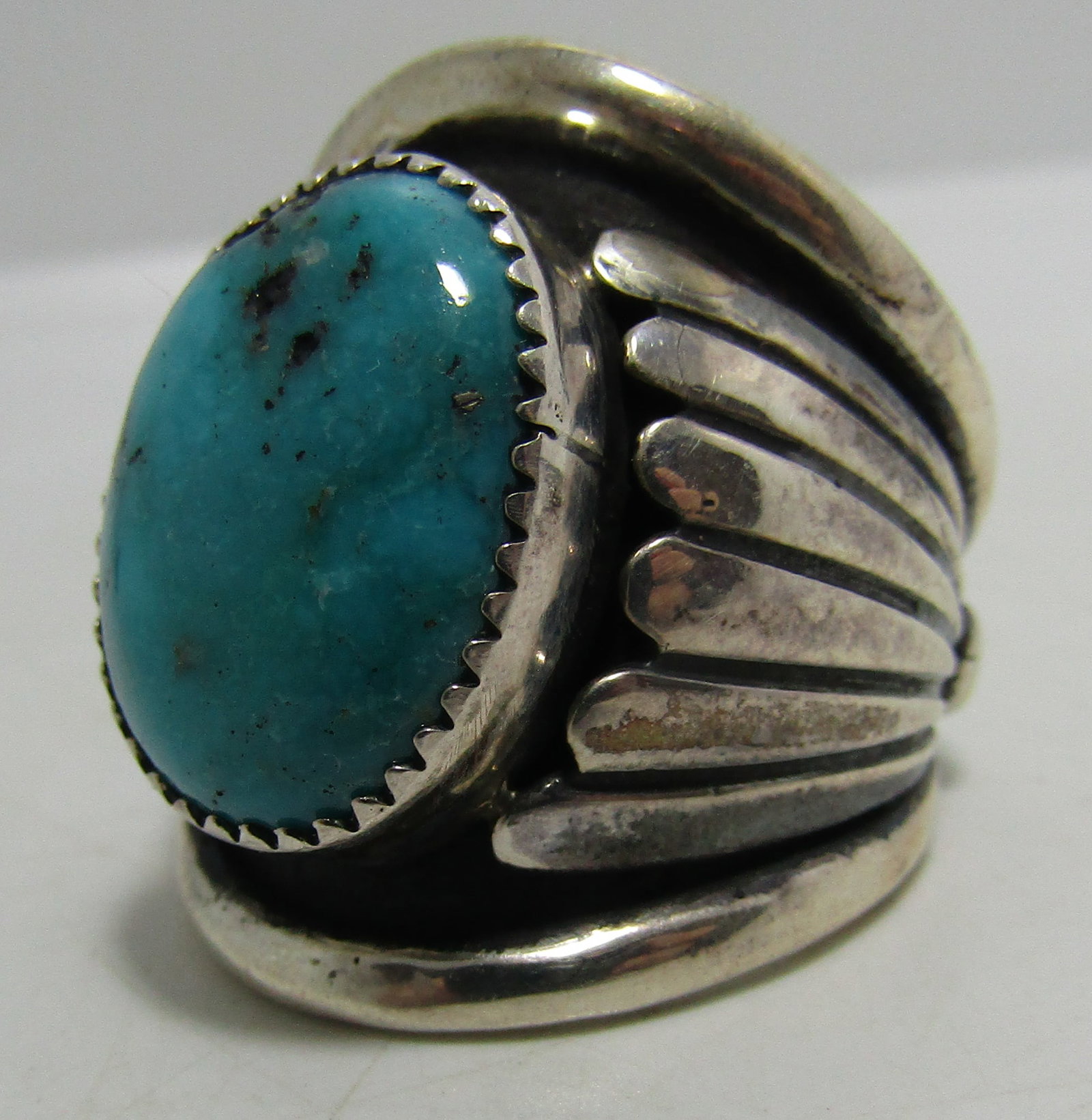 TURQUOISE RING STERLING SILVER SIZE 10 (1 of 7)
