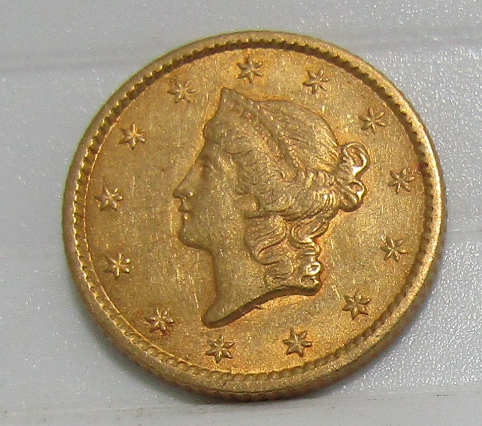 1853 US 1 DOLLAR GOLD LIBERTY COIN (1 of 2)