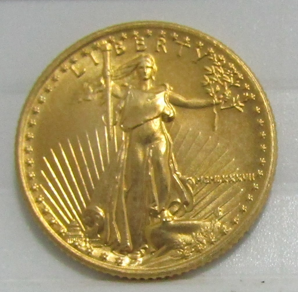 1987 US 5 DOLLAR GOLD EAGLE COIN ROMAN NUMERAL (1 of 2)