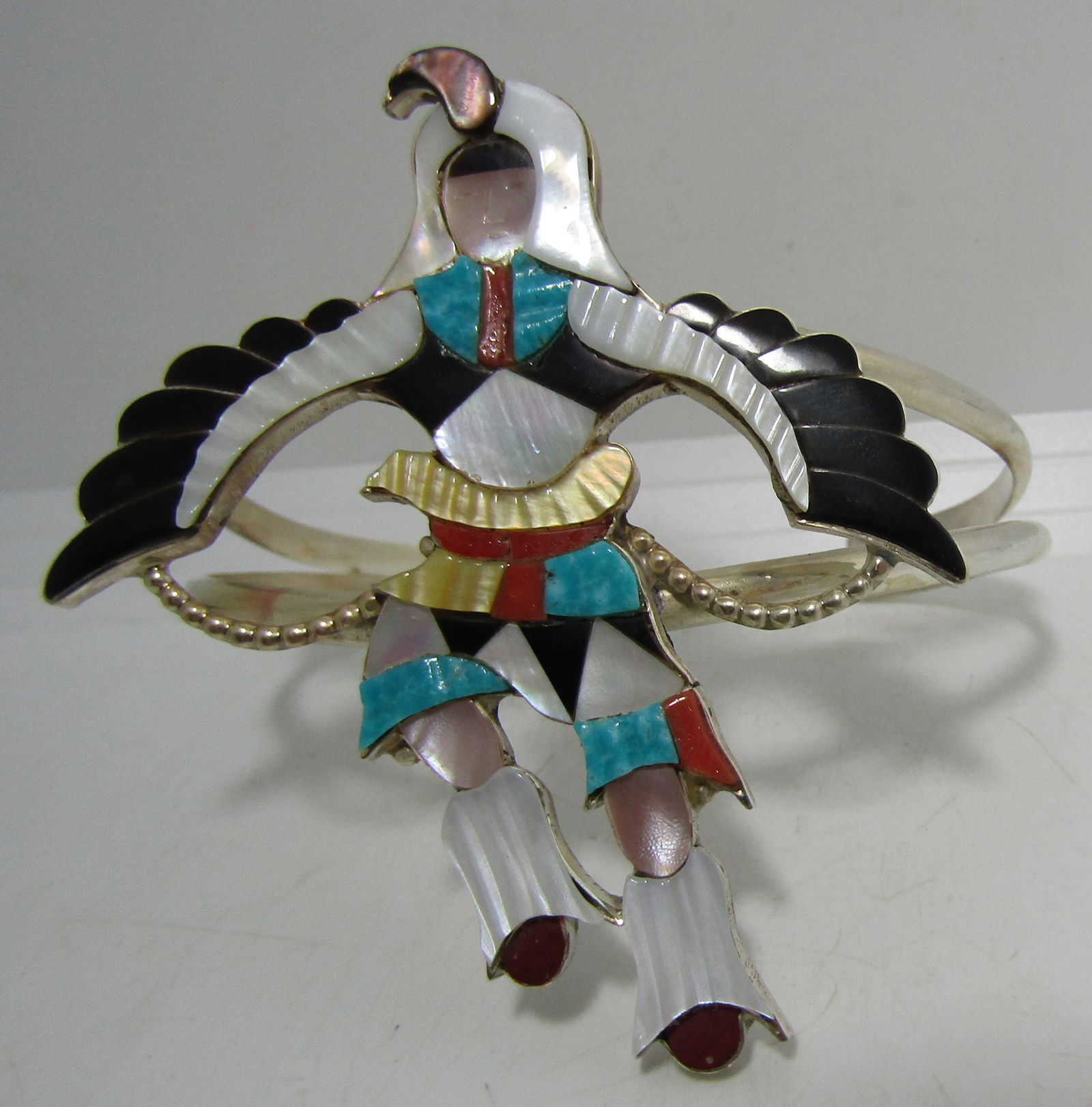 BEYUKA  INLAY CUFF BRACELET STERLING SILVER (1 of 5)