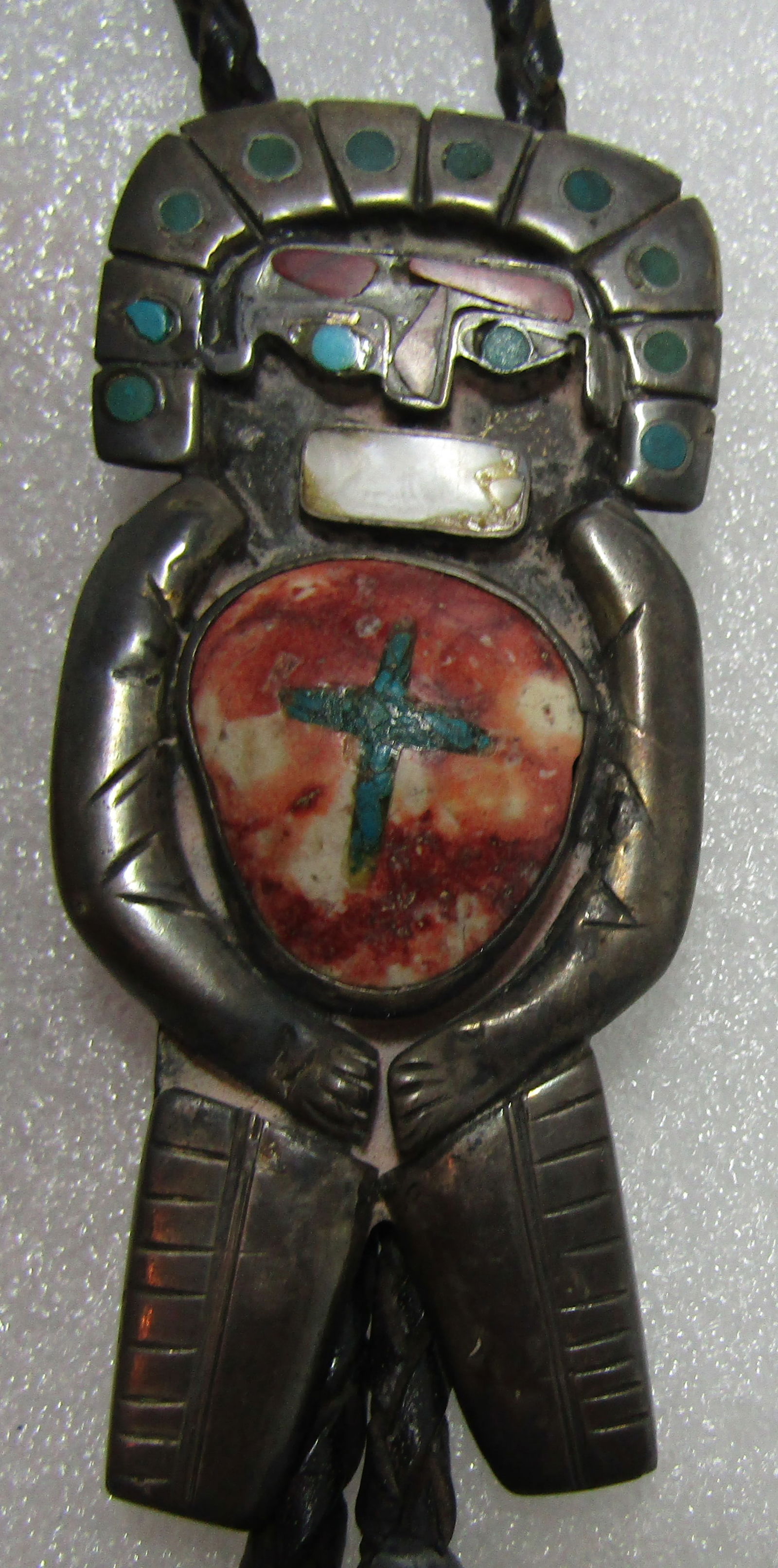 "CHIPMAN" BOLO TIE NECKLACE STERLING SILVER (1 of 7)