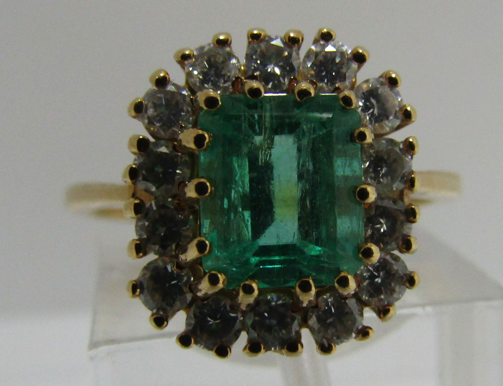 .75CT EMERALD .50CT DIAMOND RING 18K GOLD SIZE 5 (1 of 4)