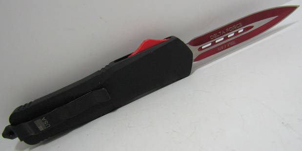 SWITCHBLADE KNIFE OTF: OUT THE FRONT SWITCHBLADE KNIFE 9 INCH WITH 3 1/2 INCH BLADE. USA SHIPPING $5. NO INTERNATIONAL SHIPPING OUTSIDE THE USA.