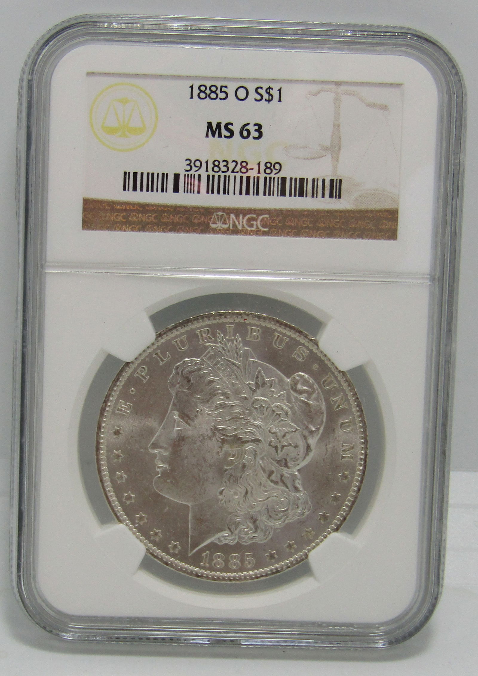 1885 O US MORGAN SILVER DOLLAR COIN MS63 (1 of 2)