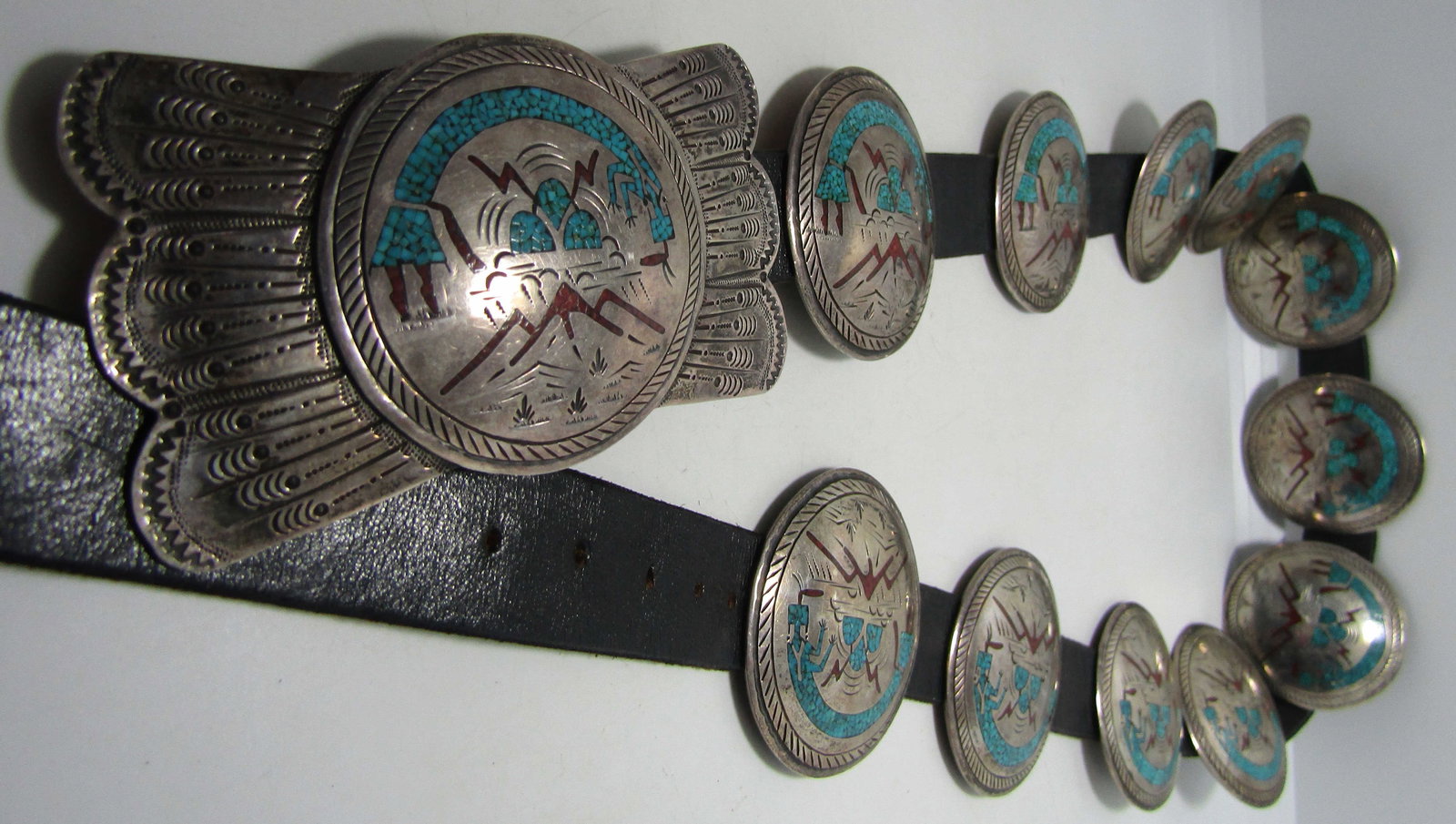 TOMMY SINGER CONCHO TURQUOISE BELT STERLING SILVER (1 of 7)