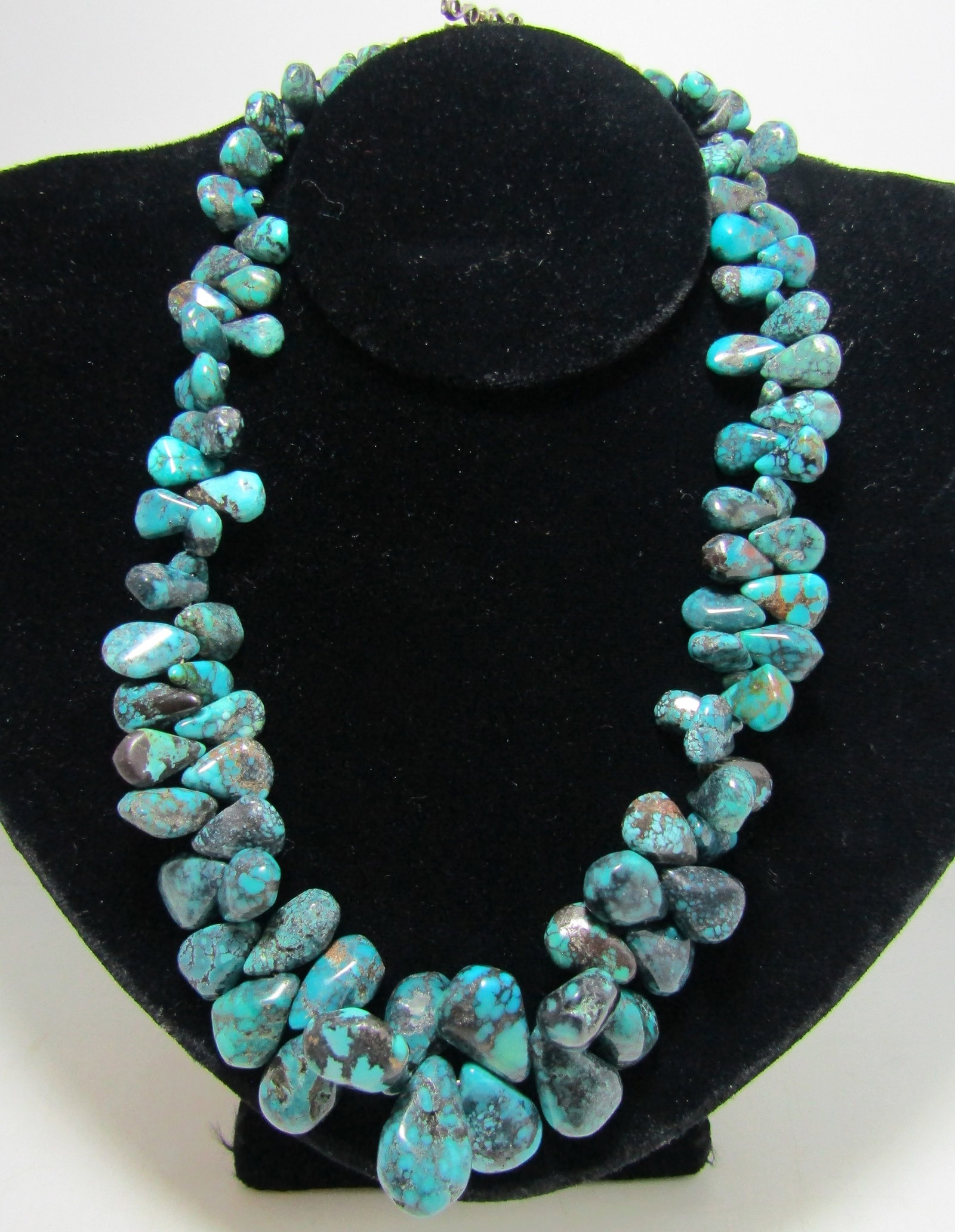 103 GRAM SPIDERWEB TURQUOISE STERLING NECKLACE (1 of 4)
