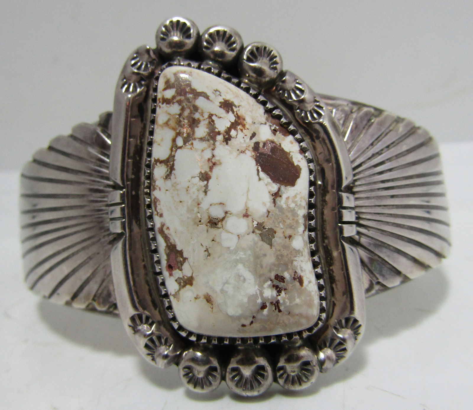 50G PADILLA WILD HORSE TURQUOISE BRACELET STERLING (1 of 5)