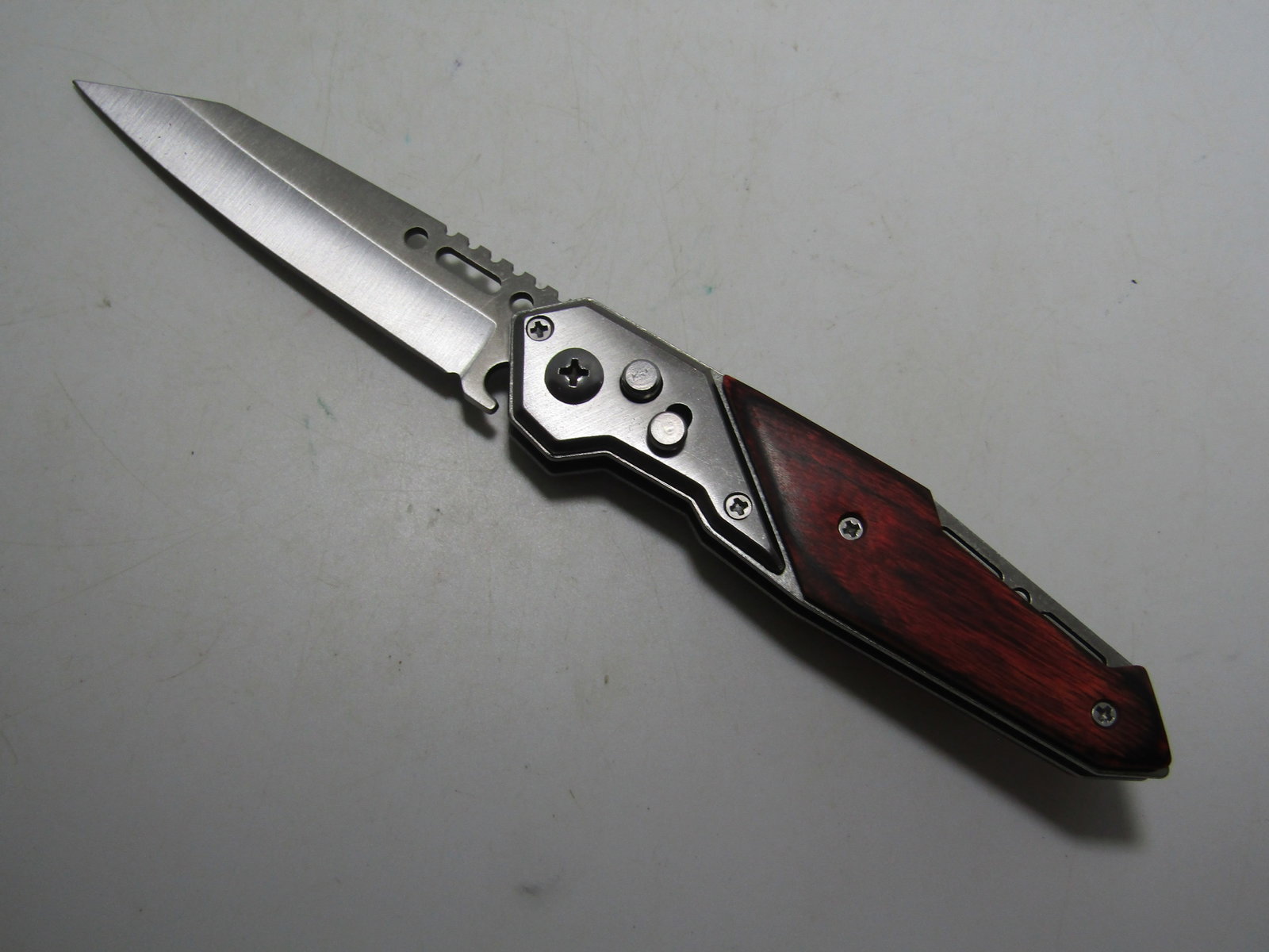 SWITCHBLADE PUSH BUTTON KNIFE: PUSH BUTTON SWITCHBLADE KNIFE 8" WITH 3 1/2" BLADE. USA SHIPPING WITH INS $5