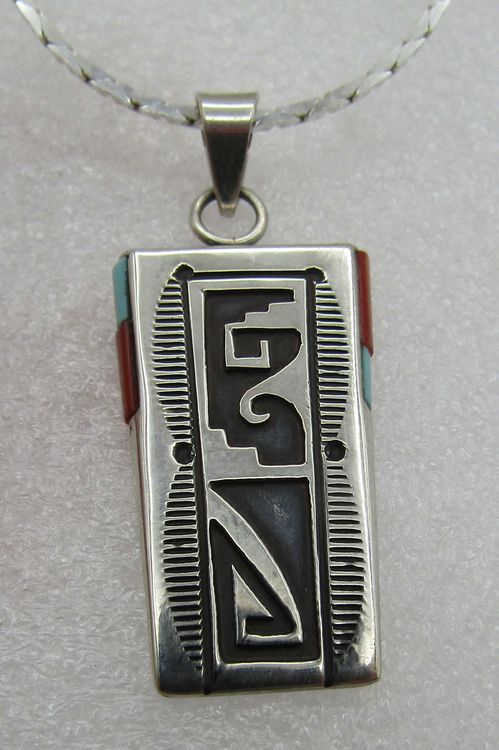 LEONARD JIM PENDANT 18" NECKLACE STERLING SILVER (1 of 5)