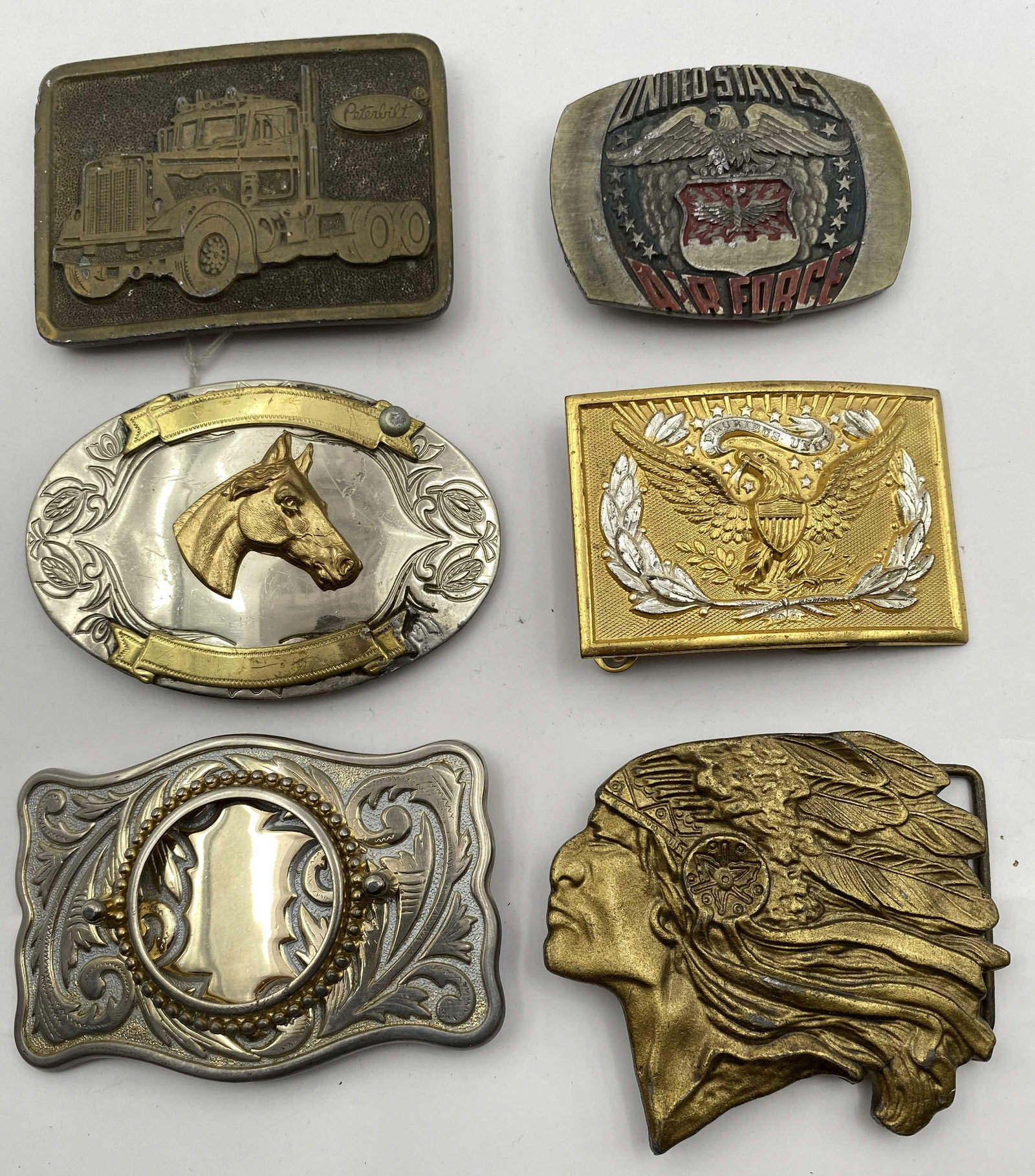 SOUTHWESTERN INDIAN BELT BUCKLES HORSE EAGLE (1 of 6)