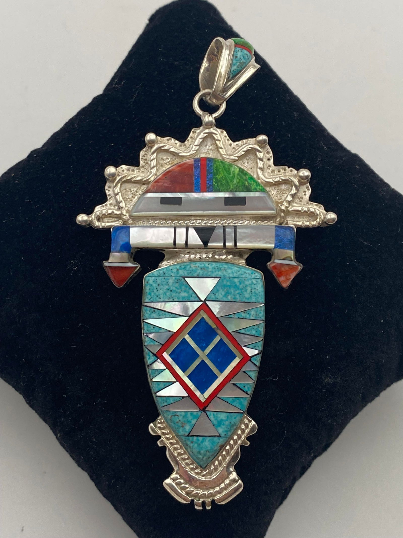 BUTTERFLY MAIDEN STERLING KACHINA PENDANT (1 of 4)