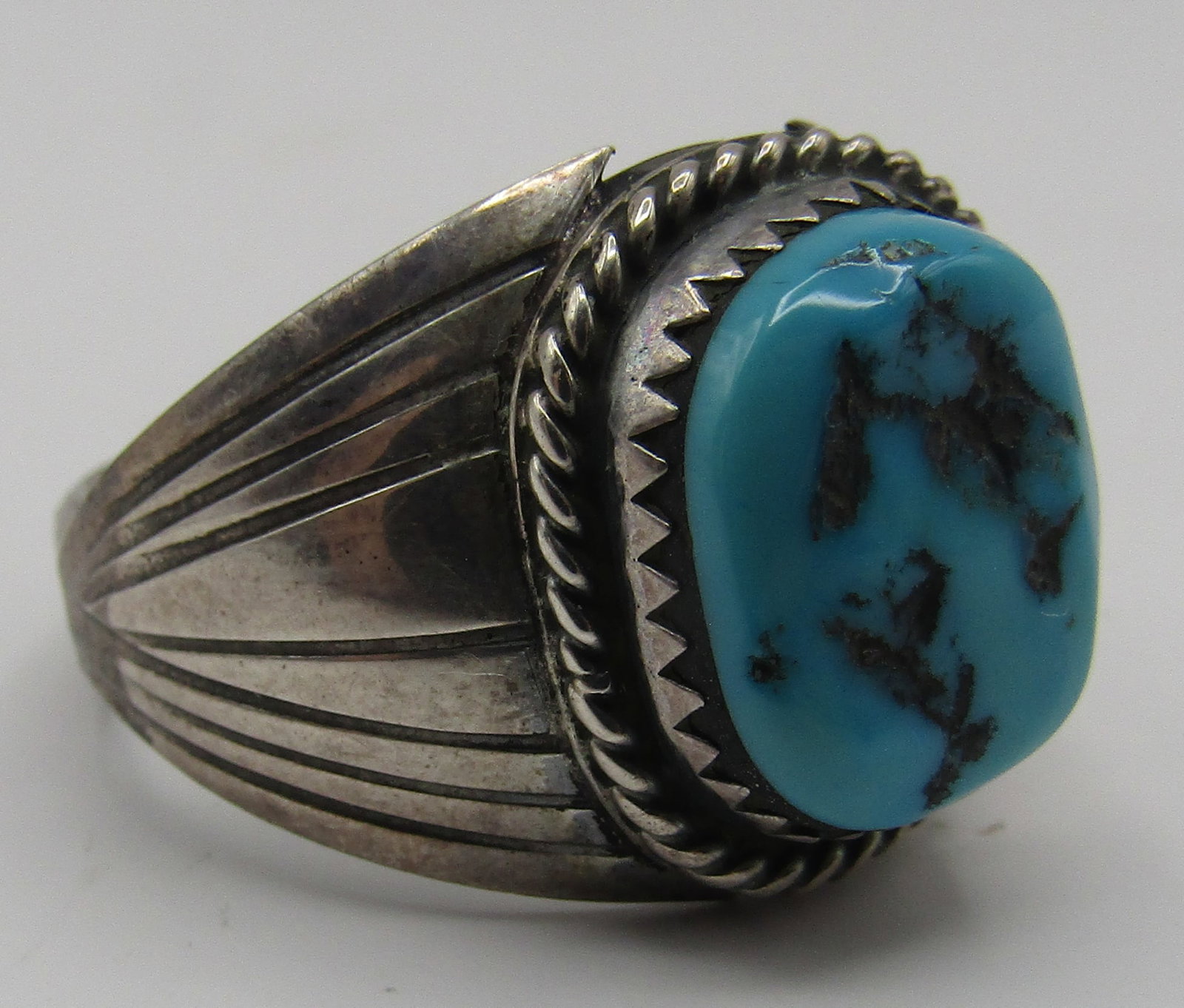 TURQUOISE RING STERLING SILVER SIZE 11.5 (1 of 5)