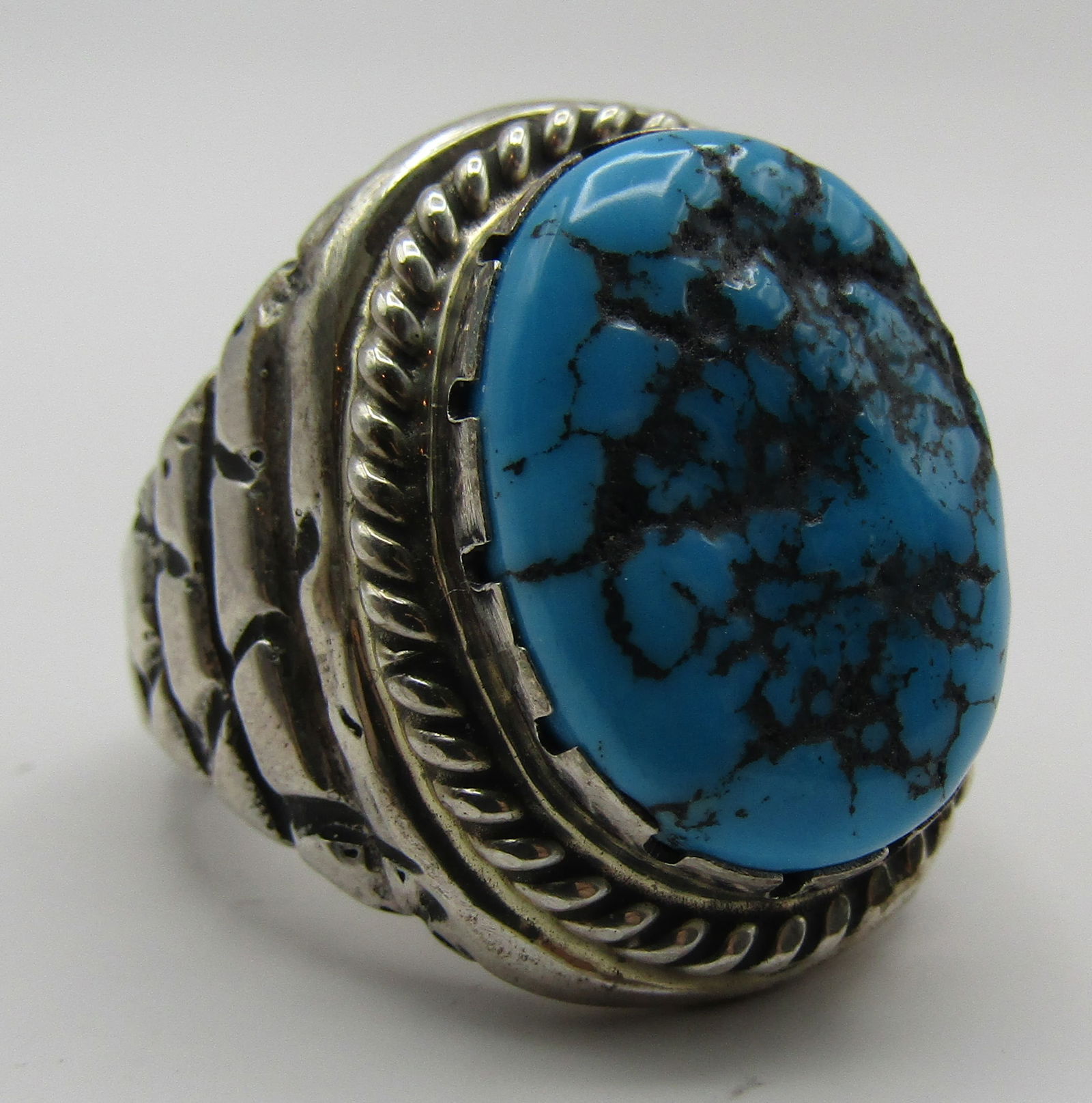 TURQUOISE RING STERLING SILVER SIZE 10 (1 of 5)