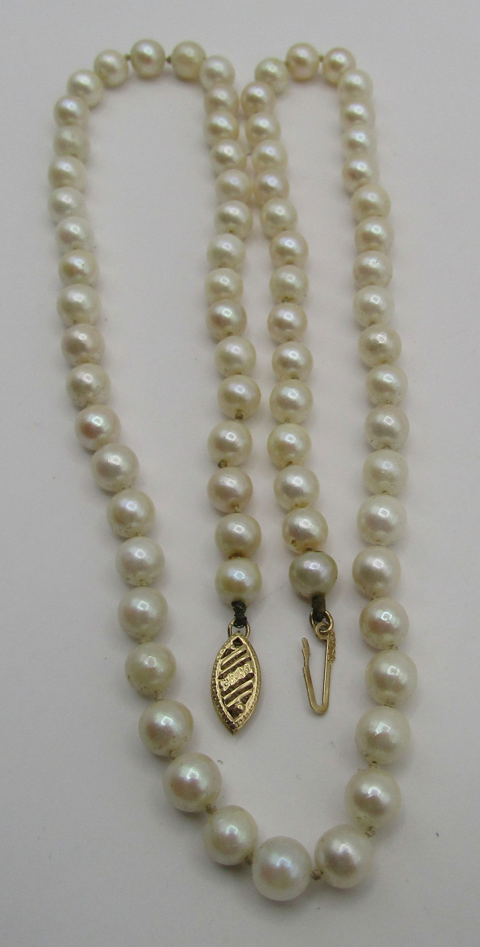 14K GOLD 6MM CULTURED PEARL 19" STRAND NECKLACE (1 of 3)
