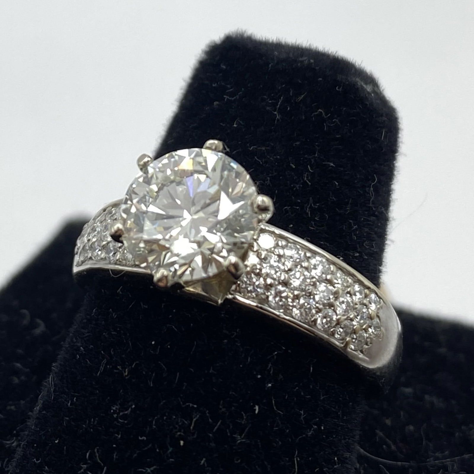 2.50 CARAT LAB CREATED DIAMOND RING 14K WHITE GOLD (1 of 12)
