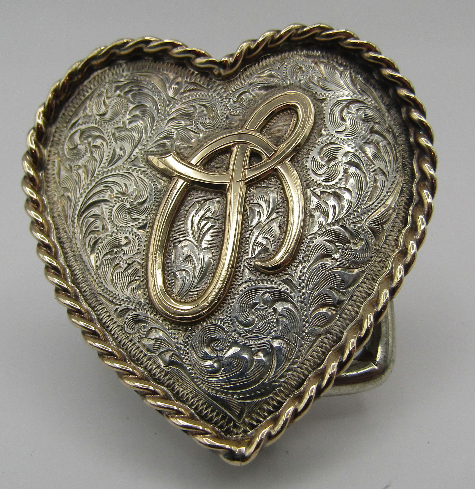 EDWARD BOHLIN STERLING & 14K LINDA GRAY"S BUCKLE (1 of 4)