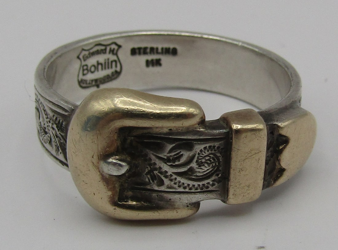 Edward H Bohlin 14k And Sterling Silver Colt Grip