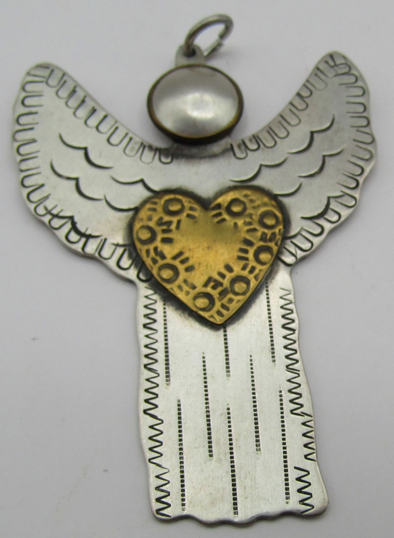 COMSTOCK ANGEL STERLING SILVER WITH HEART CHARM (1 of 2)