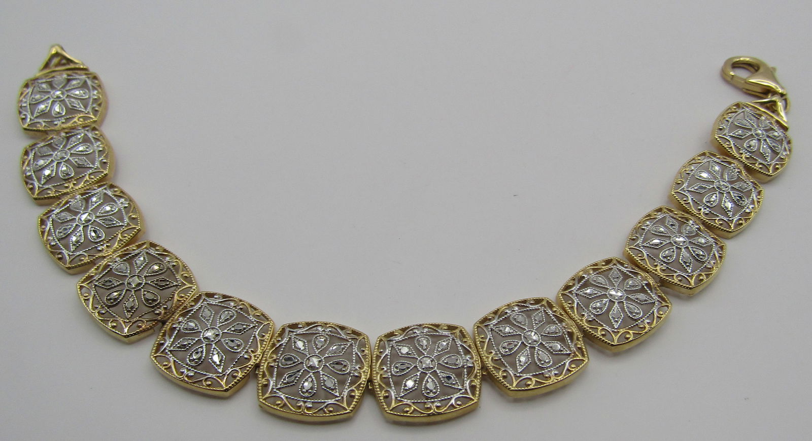 14K GOLD BRACELET DIAMOND CUT 9.5 GRAMS (1 of 4)