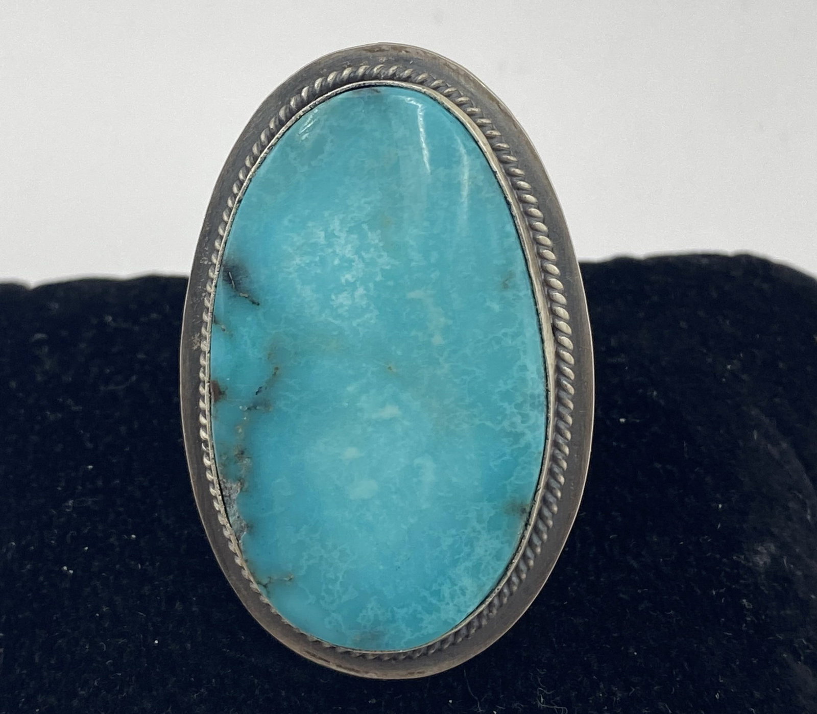 35 GRAM ZIA STERLING NAVAJO TURQUOISE RING (1 of 5)