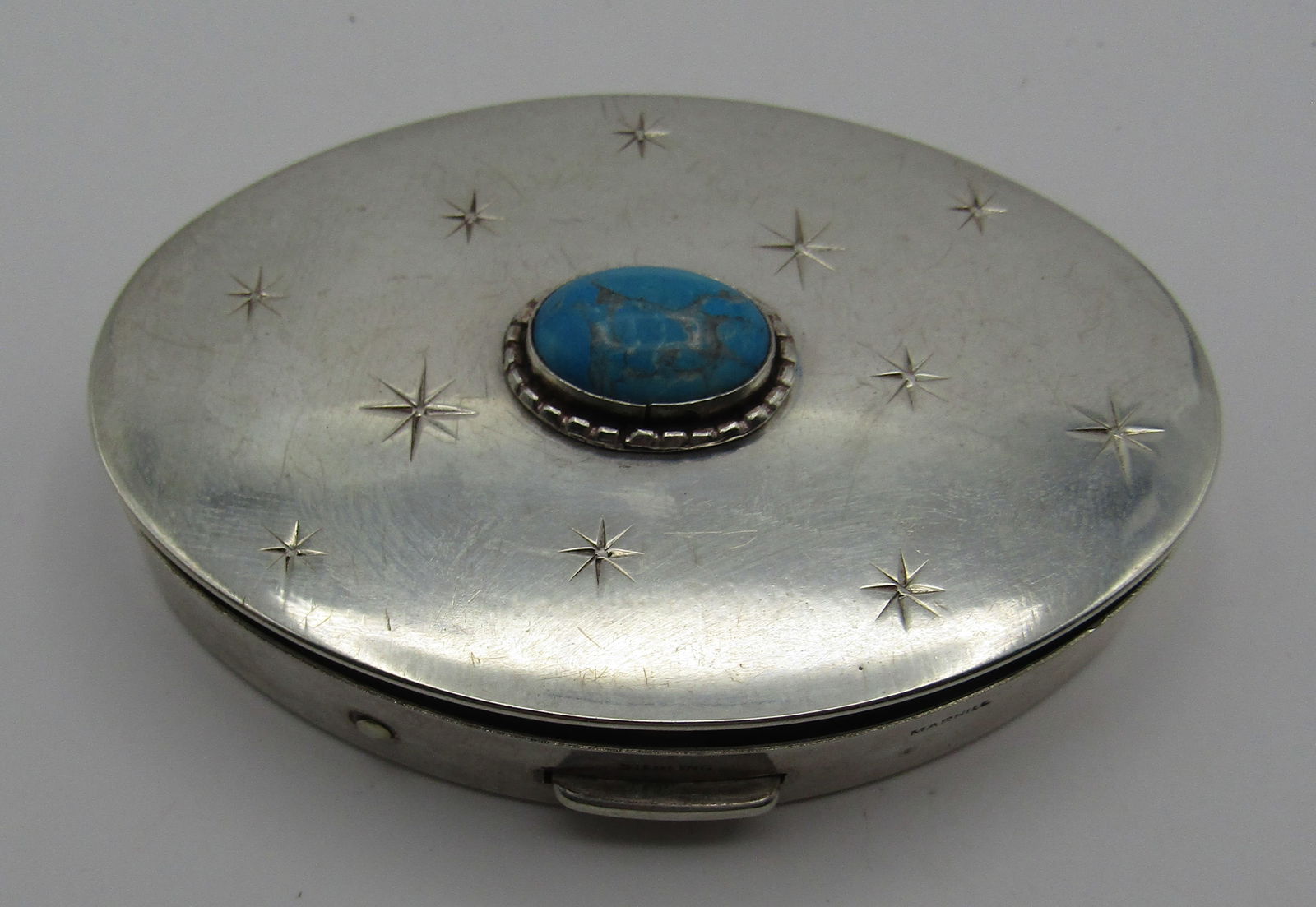 MARHILL TURQUOISE STAR BOX STERLING SILVER (1 of 5)