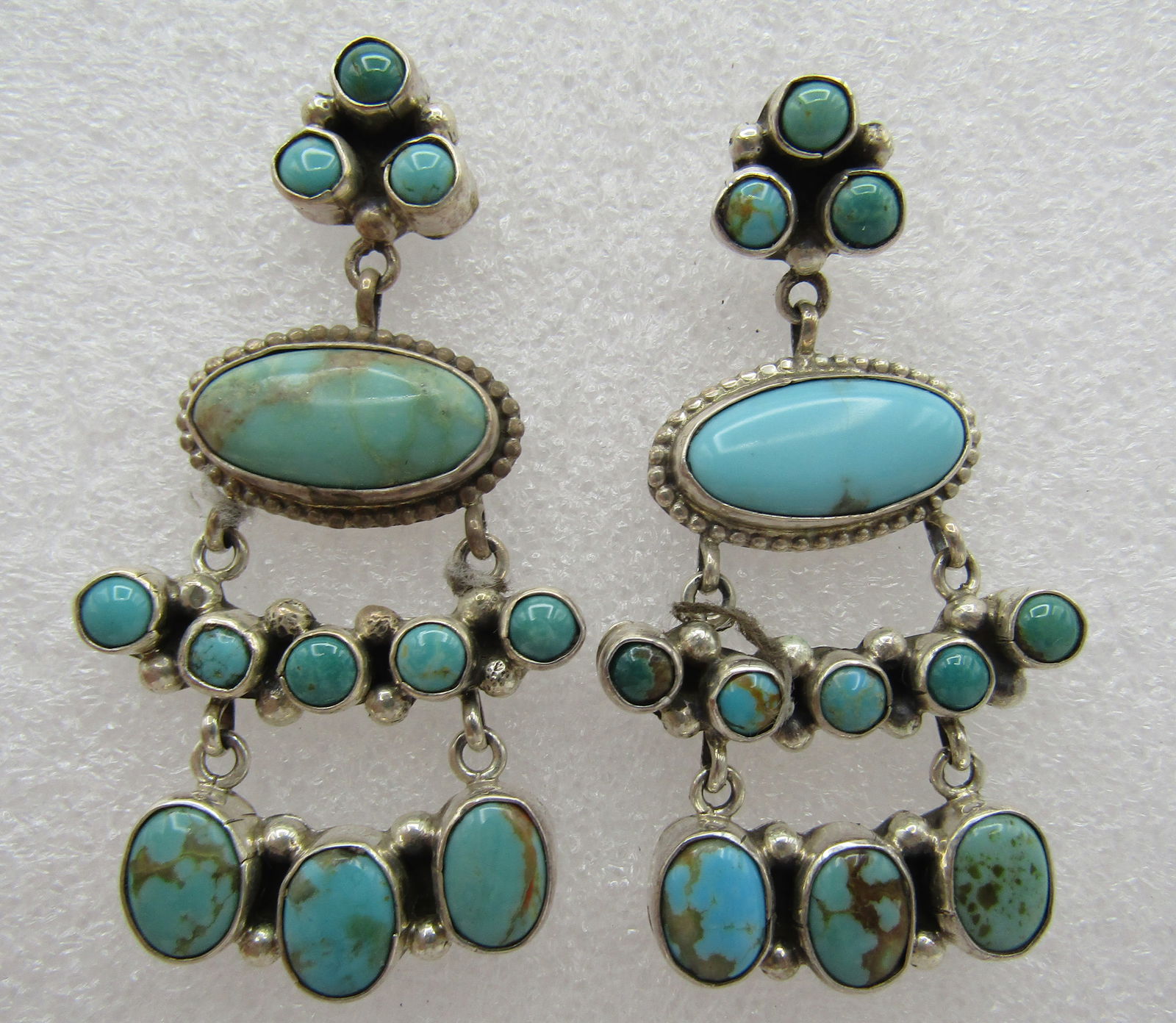 SHEILA TSO TURQUOISE EARRINGS STERLING SILVER (1 of 3)