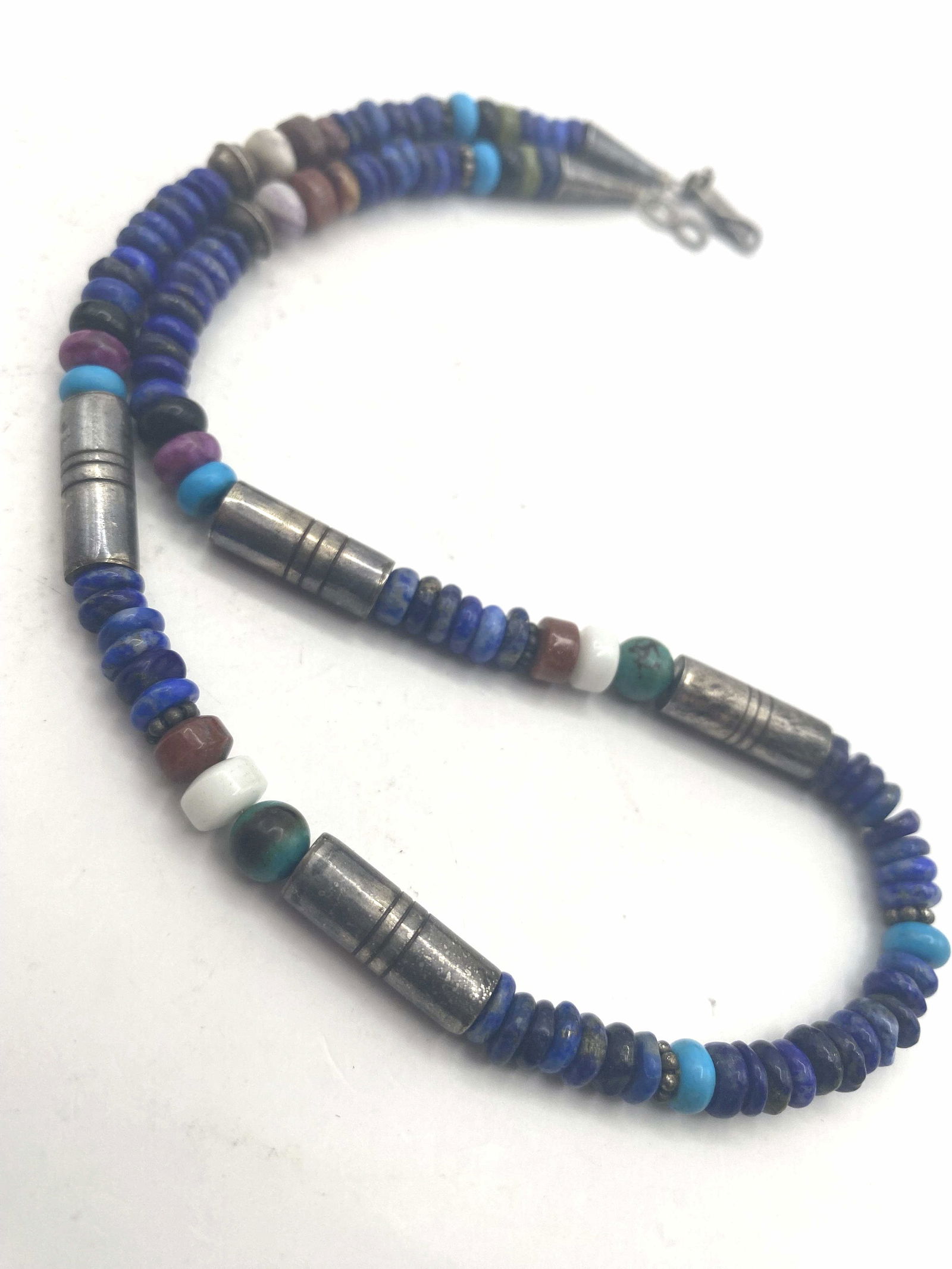 TOMMY SINGER STERLING LAPIS TURQUOISE NECKLACE (1 of 4)