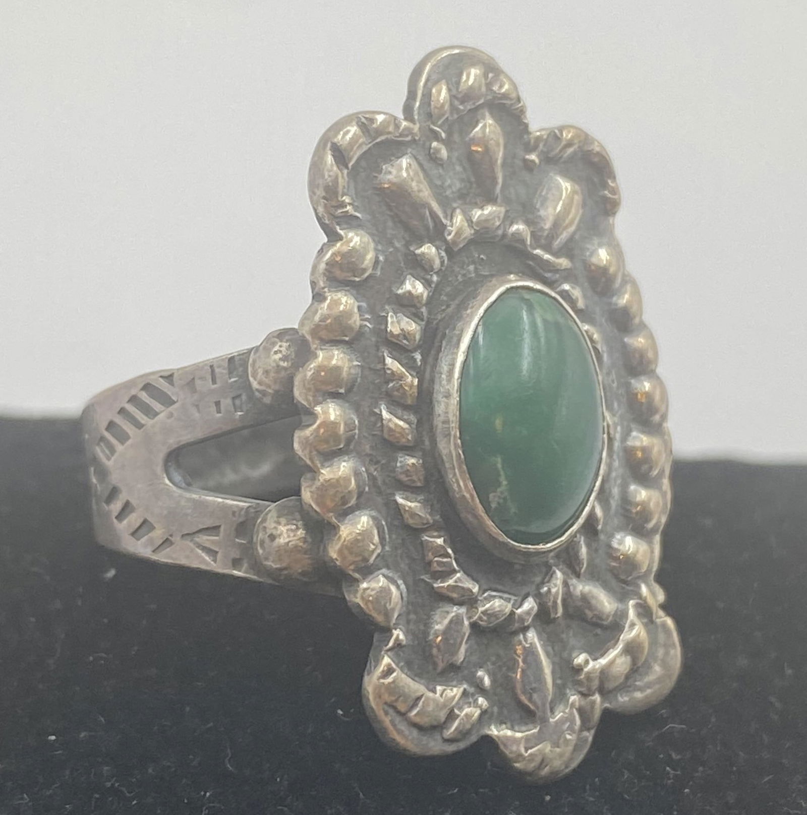 FRED HARVEY ERA STERLING TURQUOISE RING (1 of 6)