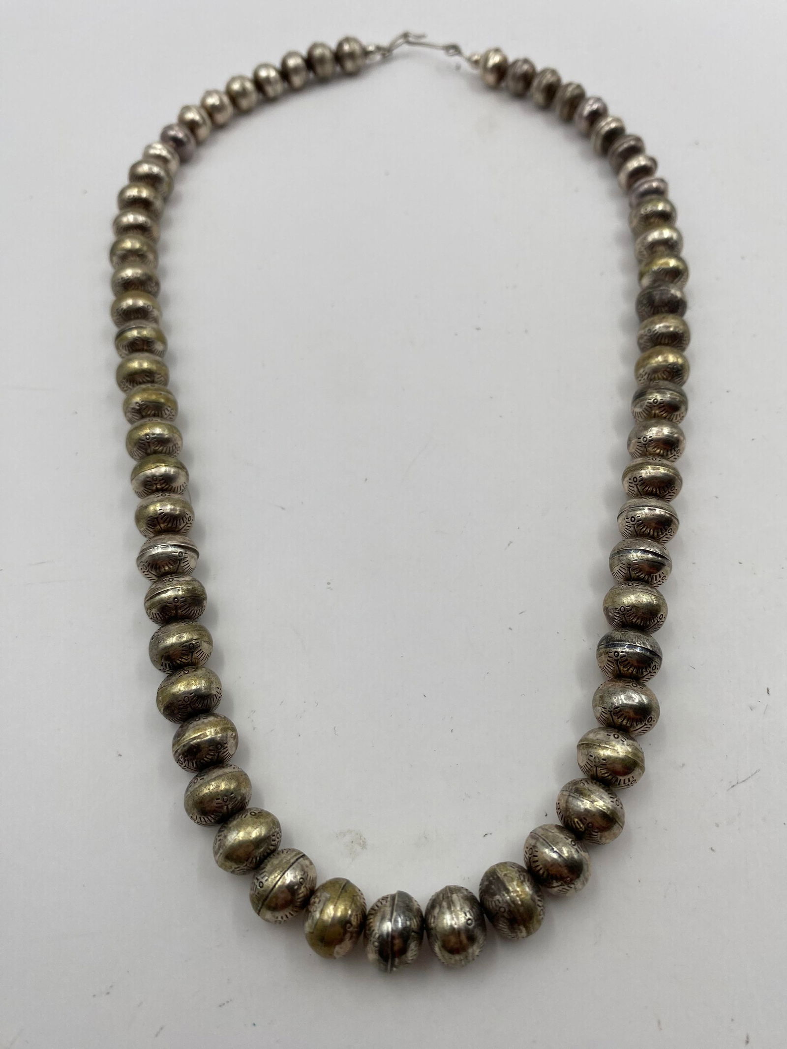 10MM STERLING NAVAJO PEARL NECKLACE 20" (1 of 5)