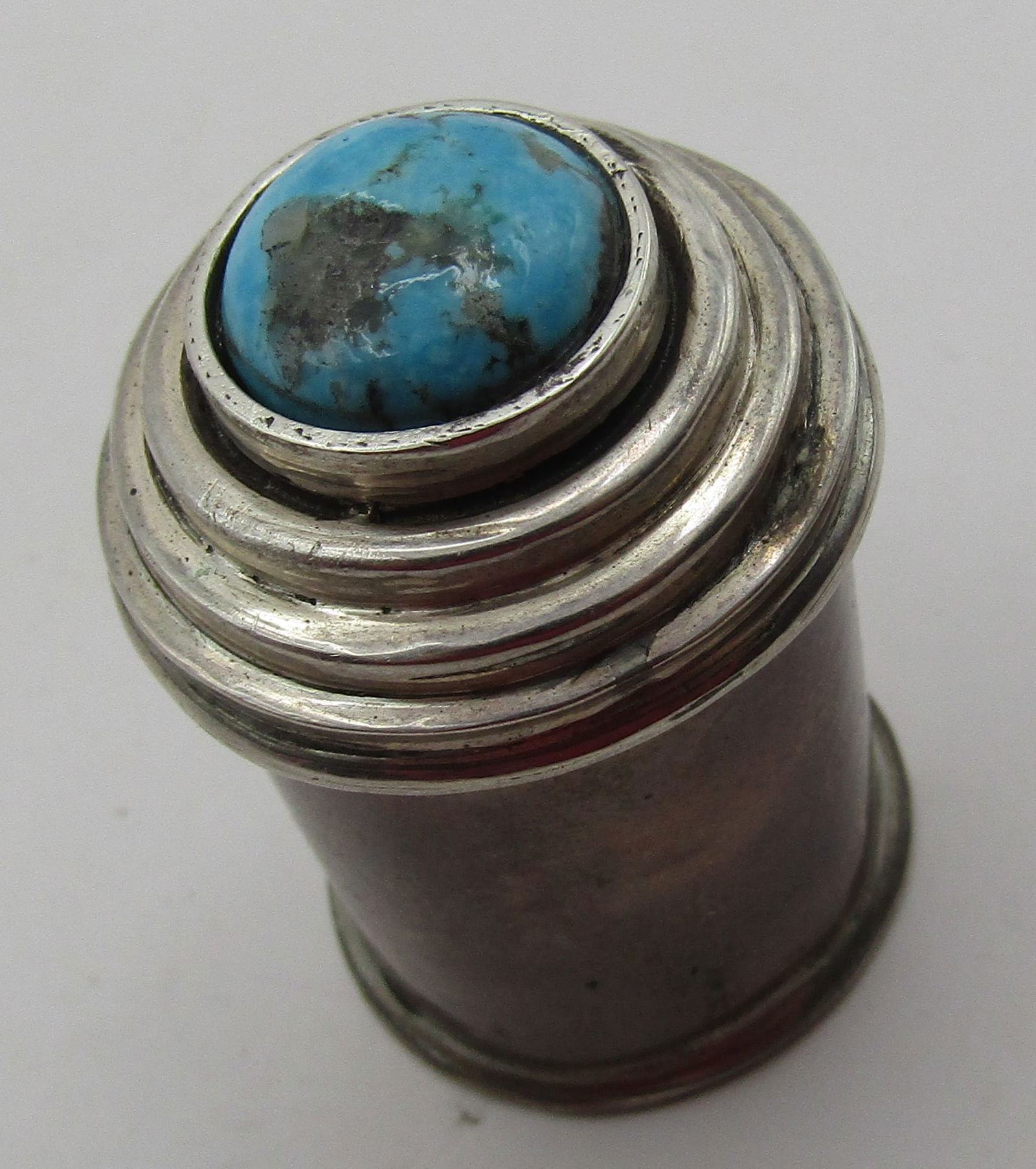 TURQUOISE TRINKET BOX STERLING SILVER PILL JEWELRY (1 of 7)