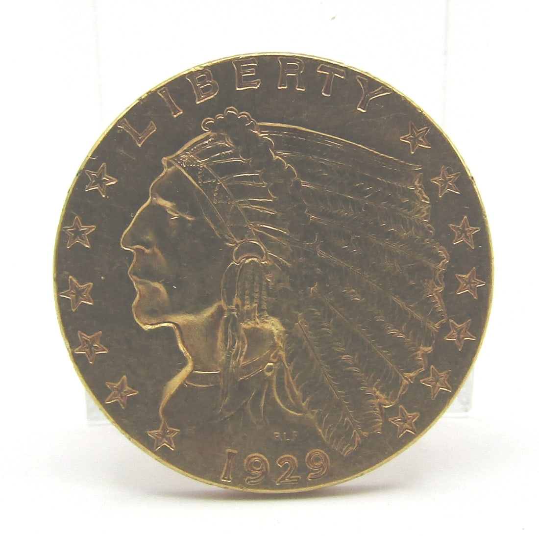 1929 US 2 1/2 DOLLAR GOLD INDIAN COIN UNC (1 of 2)