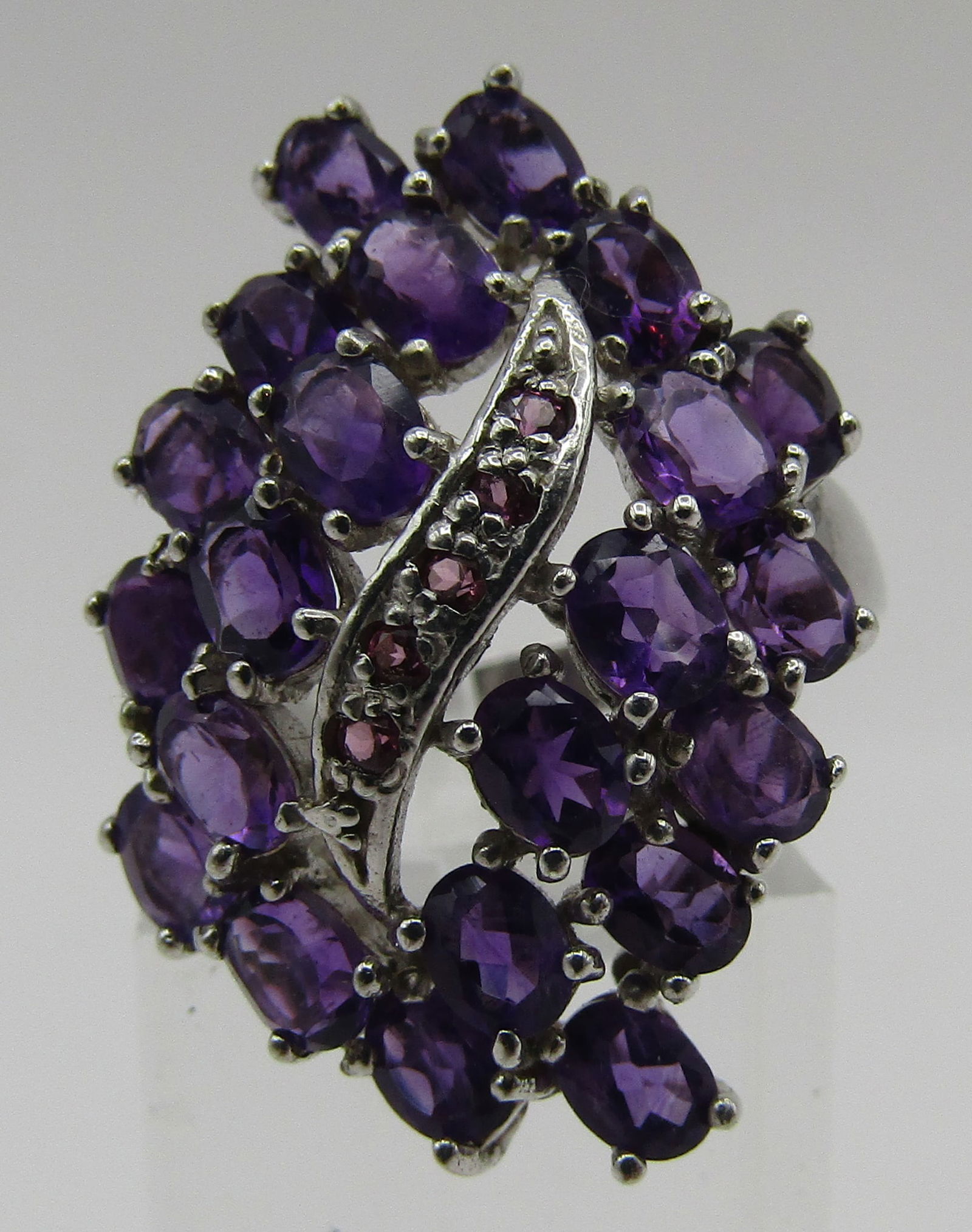 2.5CT AMETHYST & RUBY RING STERLING SILVER SIZE 7 (1 of 3)