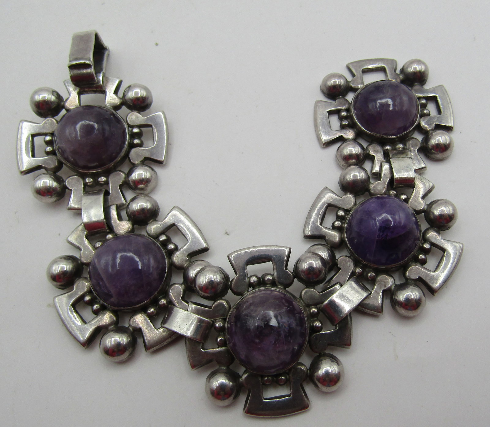 TAXCO 52GRAM AMETHYST BRACELET STERLING SILVER (1 of 4)