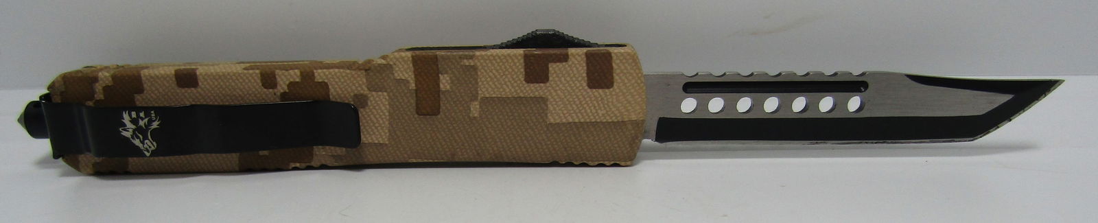 STILETTO SWITCH BLADE KNIFE OTF: PUSH BUTTON OUT THE FRONT SWITCH BLADE KNIFE 8 1/4 INCH WITH 3 INCH BLADE. USA SHIPPING $5.