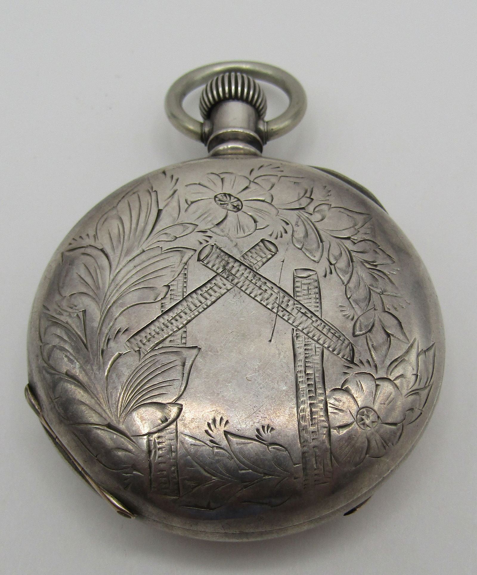 LARGE 1888 ELGIN POCKET WATCH COIN SILVER (1 of 4)