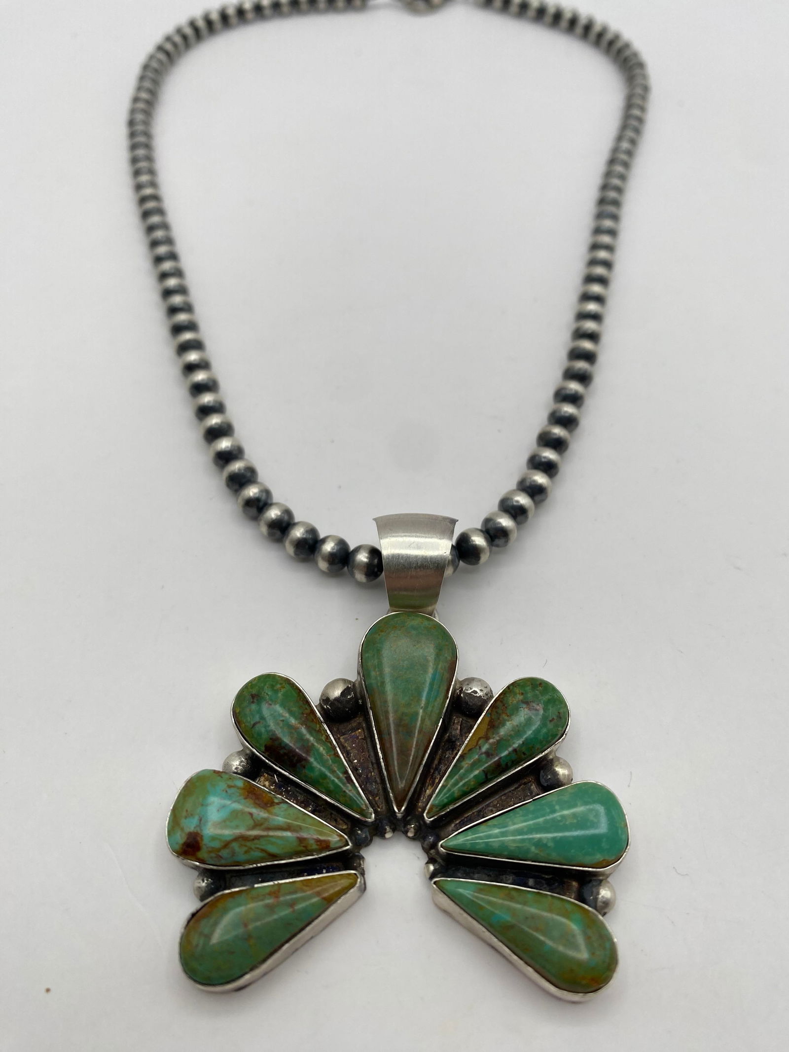 ROYSTON TURQUOISE STERLING NAJA NAVAJO NECKLACE (1 of 5)