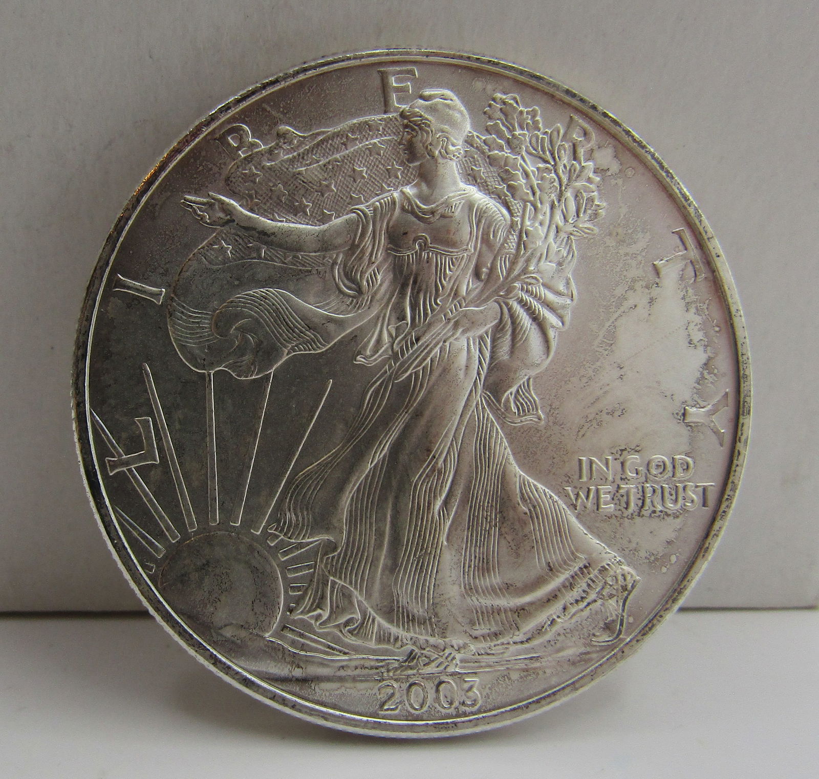 2003 LIBERTY SILVER DOLLAR EAGLE US COIN (1 of 2)