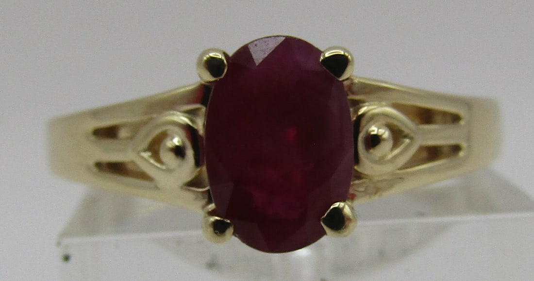 .75CT RUBY SOLITARE RING 14K GOLD SIZE 6 (1 of 5)